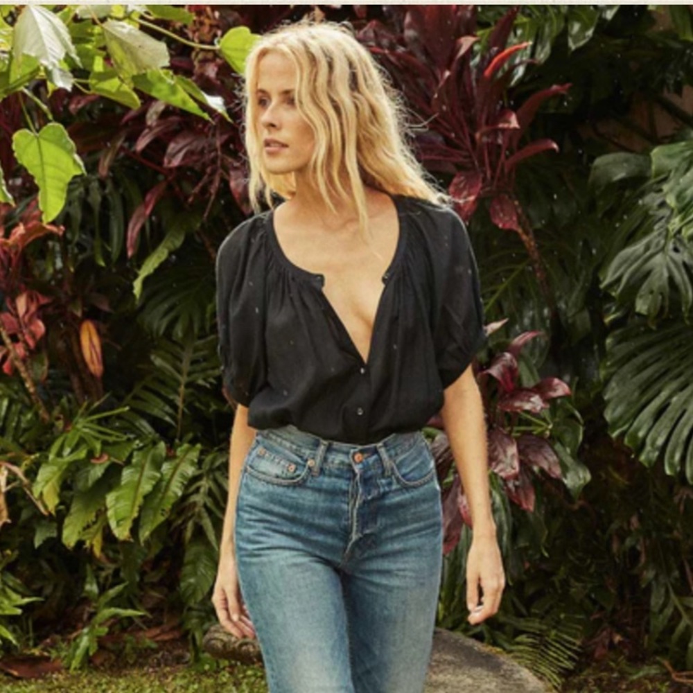 Doen June Top in Black, size Small